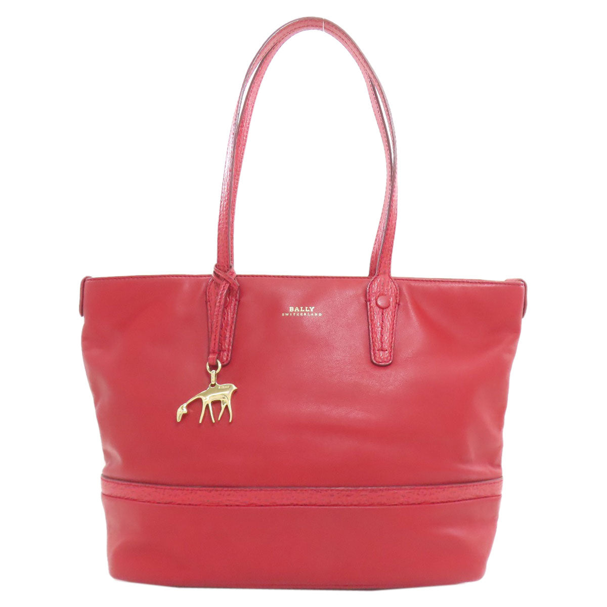 BALLY logo Tote Bag Leather Ladies [Used]