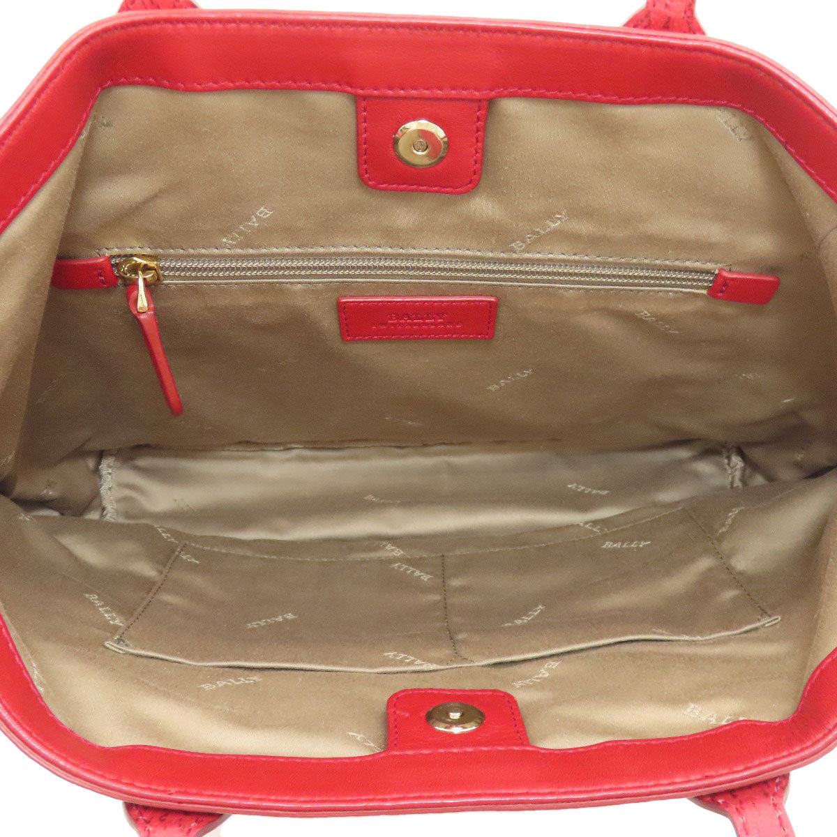 BALLY logo Tote Bag Leather Ladies [Used]