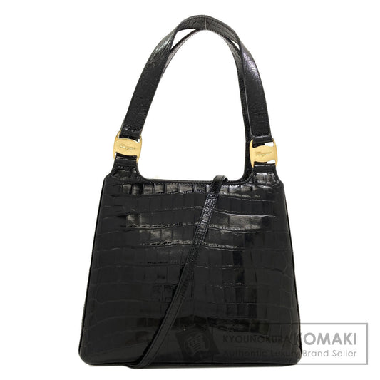 Salvatore Ferragamo Embossed 2WAY Handbag Leather Ladies [Used]
