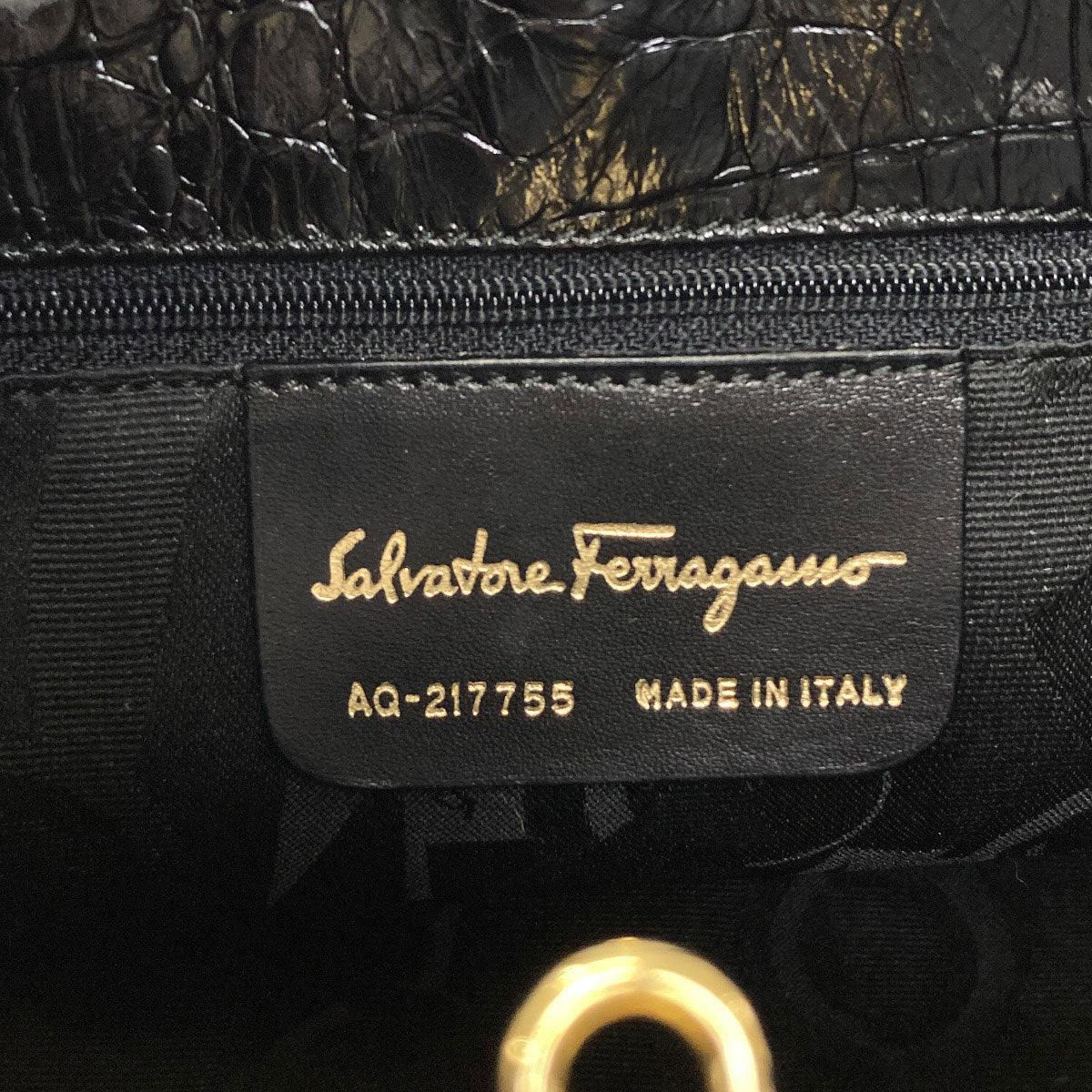 Salvatore Ferragamo Embossed 2WAY Handbag Leather Ladies [Used]