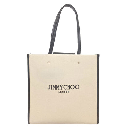 Jimmy Choo logo Tote Bag Canvas Ladies [Used]