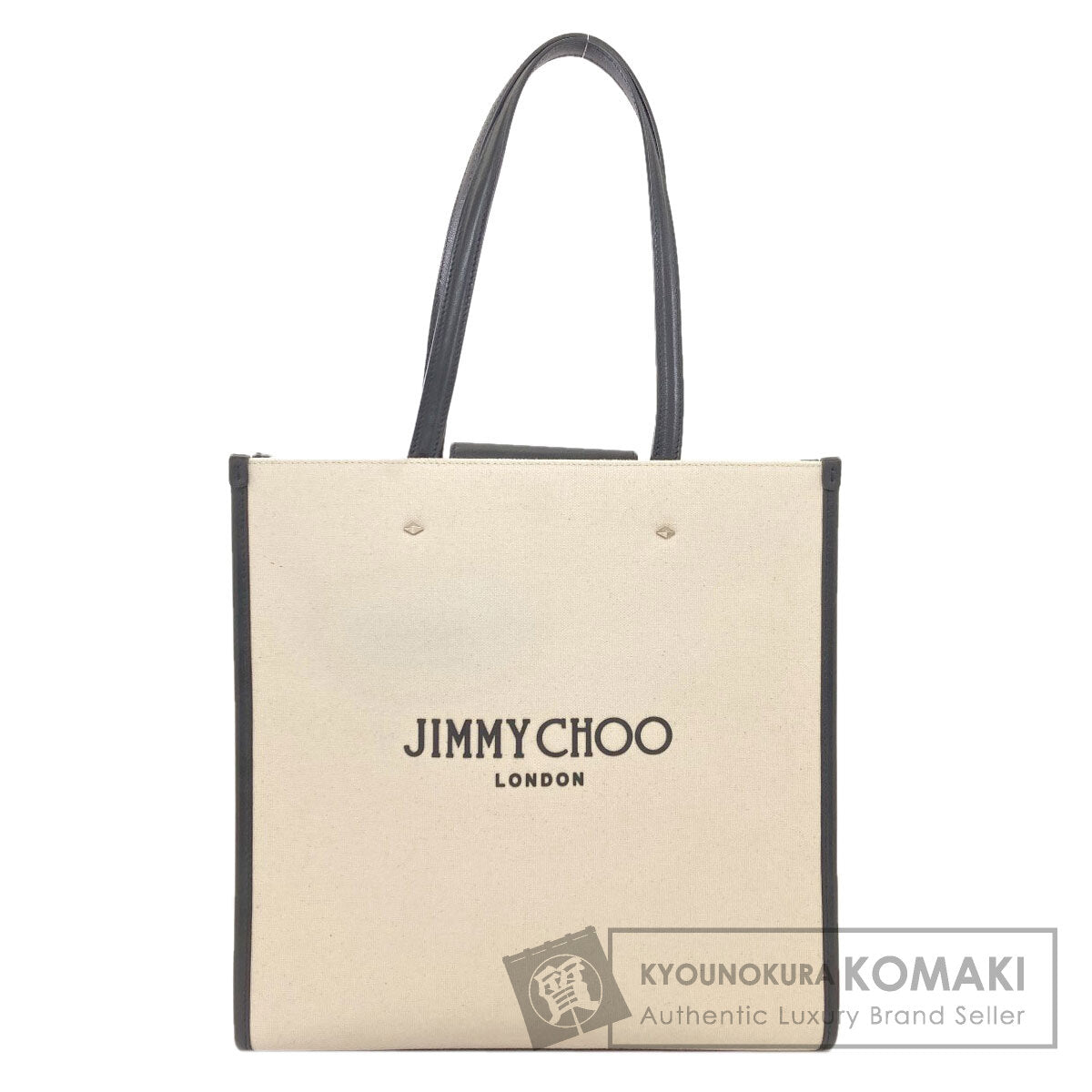 Jimmy Choo logo Tote Bag Canvas Ladies [Used]