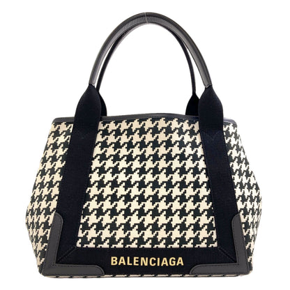 BALENCIAGA 339933 NAVY CABAS S Tote Bag Canvas Ladies [Used]