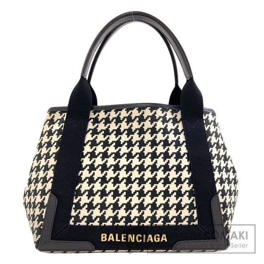 BALENCIAGA 339933 NAVY CABAS S Tote Bag Canvas Ladies [Used]