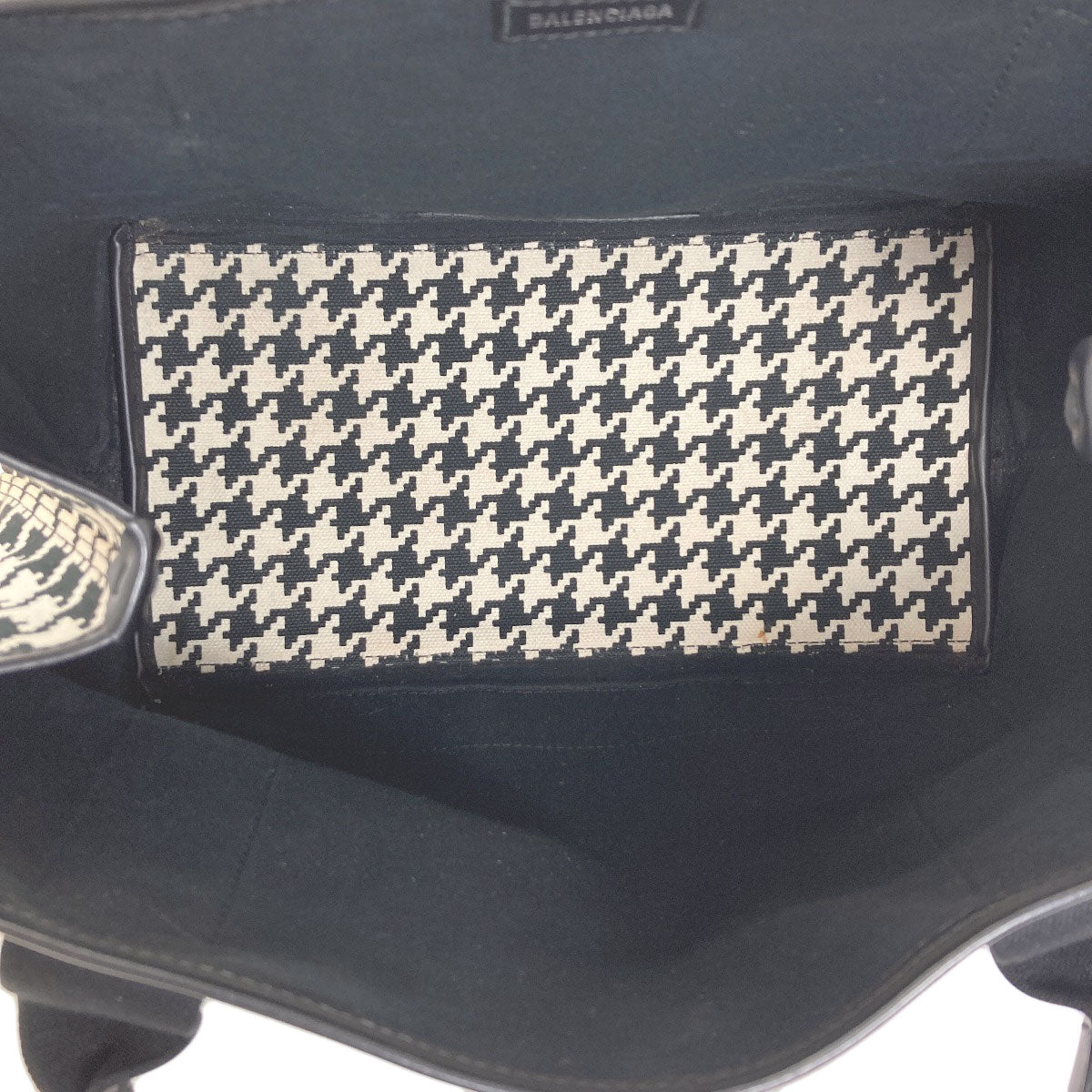 BALENCIAGA 339933 NAVY CABAS S Tote Bag Canvas Ladies [Used]