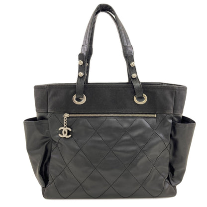 CHANEL Paris Biarritz GM SilverHardware Tote Bag Calf Ladies [Used]