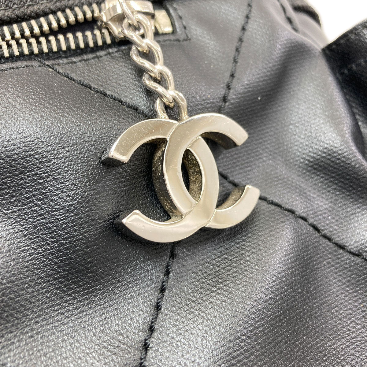 CHANEL Paris Biarritz GM SilverHardware Tote Bag Calf Ladies [Used]