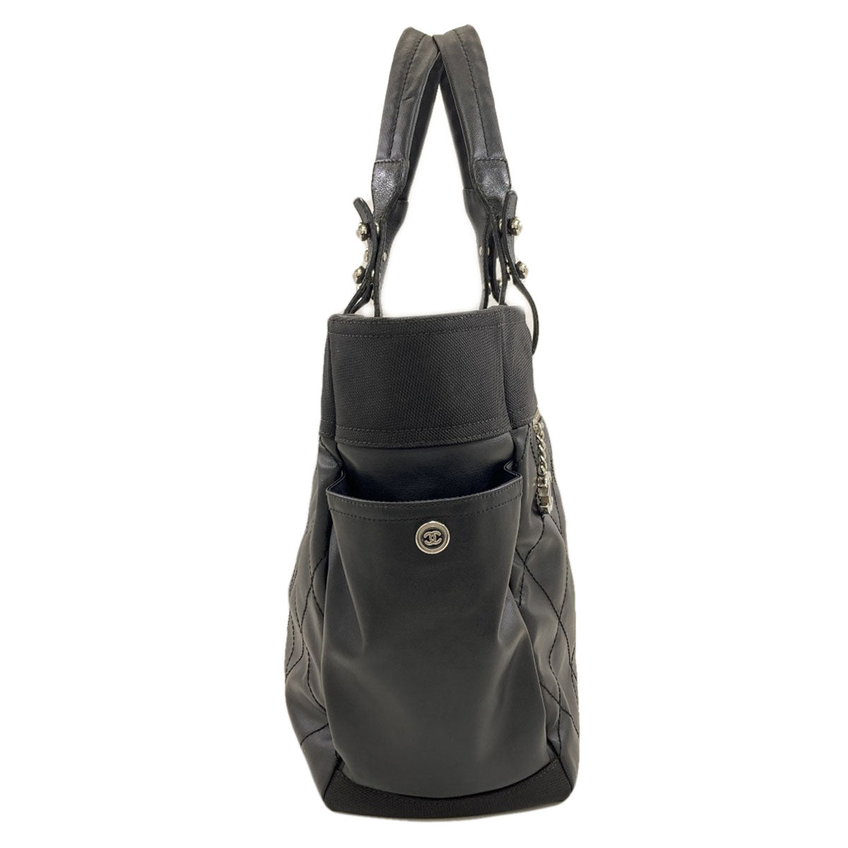 CHANEL Paris Biarritz GM SilverHardware Tote Bag Calf Ladies [Used]
