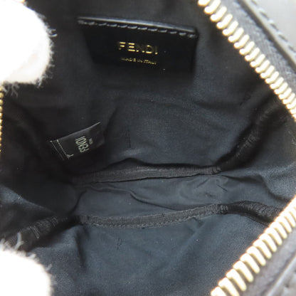 FENDI Calligraphy Studs Shoulder Bag Leather Ladies [Used]