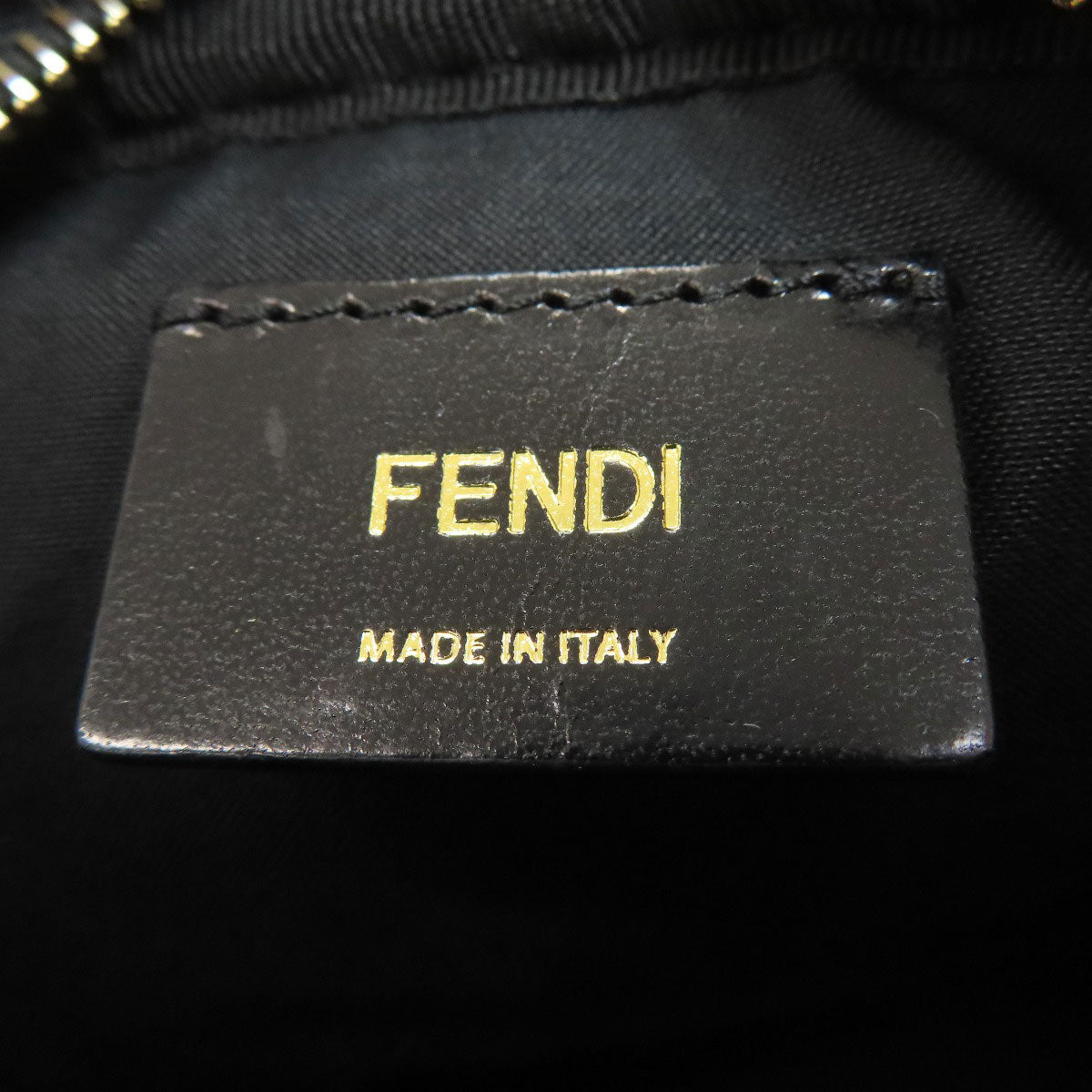 FENDI Calligraphy Studs Shoulder Bag Leather Ladies [Used]