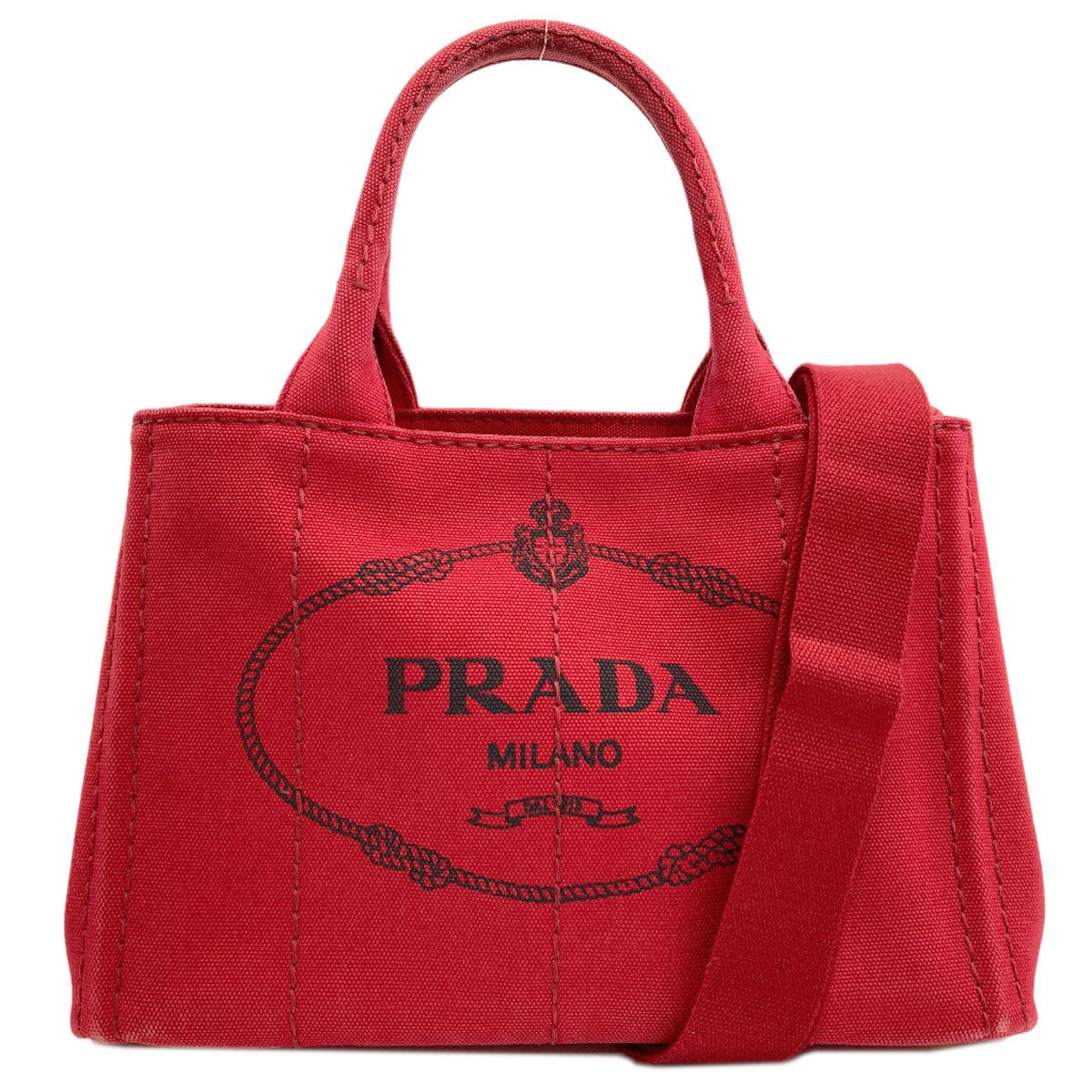 PRADA Canapa mini 2 WAY Handbag Canvas Ladies [Used]