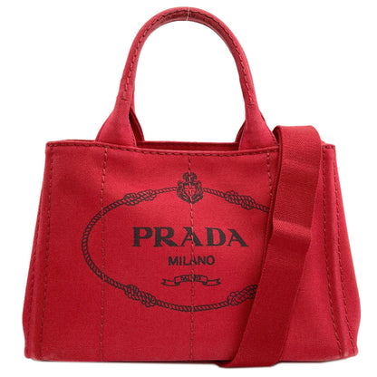 PRADA Canapa mini 2 WAY Handbag Canvas Ladies [Used]