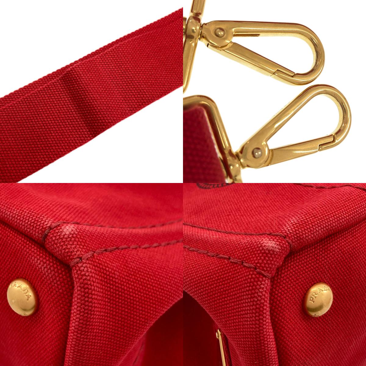 PRADA Canapa mini 2 WAY Handbag Canvas Ladies [Used]