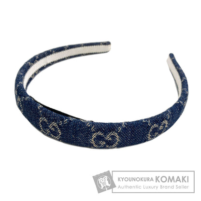 GUCCI Headband GG hair accessory Denim Ladies [Used]