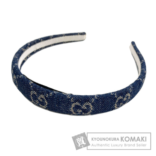 GUCCI Headband GG hair accessory Denim Ladies [Used]