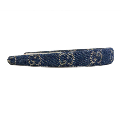 GUCCI Headband GG hair accessory Denim Ladies [Used]