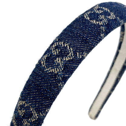 GUCCI Headband GG hair accessory Denim Ladies [Used]