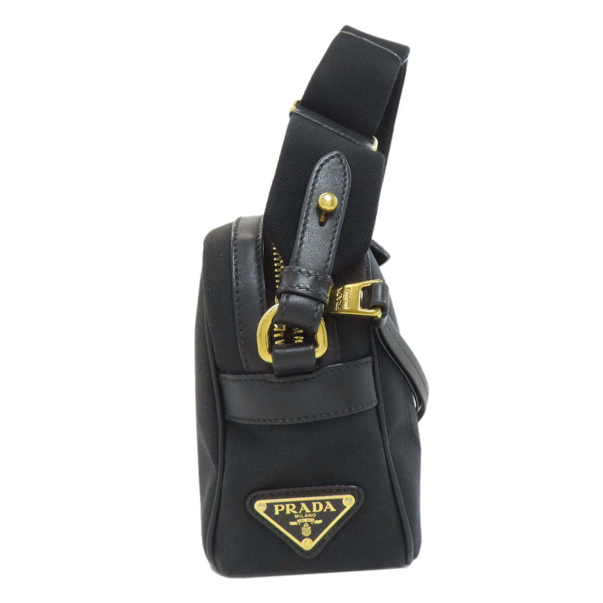 PRADA 1BH089 Fiocco Shoulder Bag Canvas Ladies [Used]