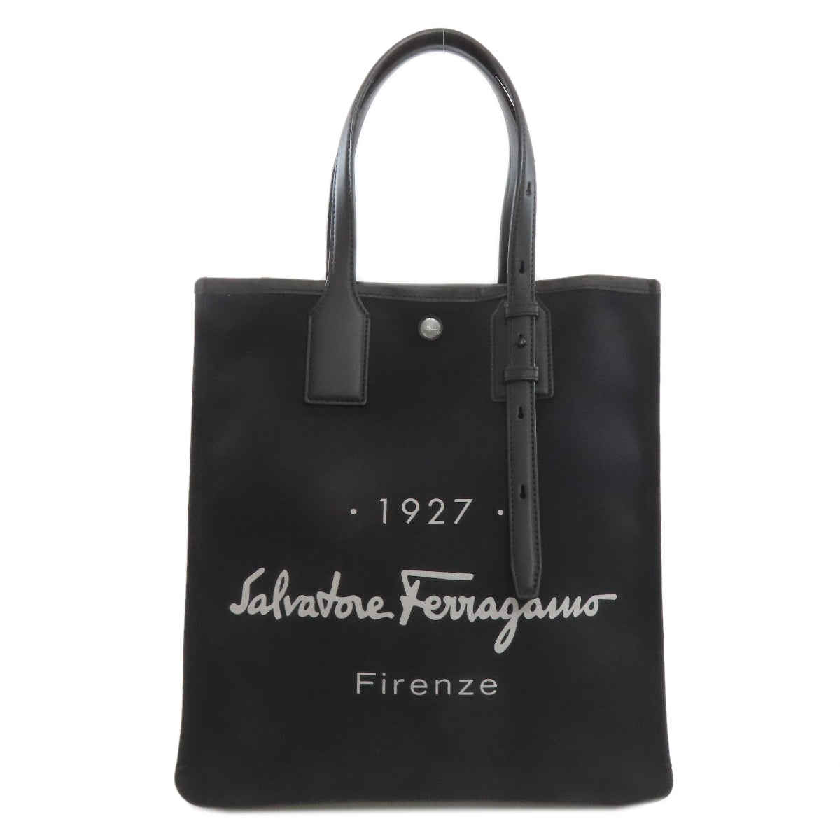 Salvatore Ferragamo logo Tote Bag Canvas LeatherLadies [Used]