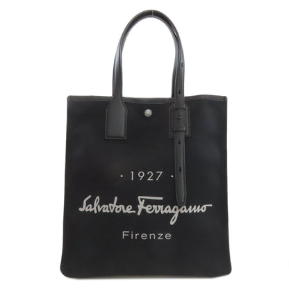 Salvatore Ferragamo logo Tote Bag Canvas LeatherLadies [Used]