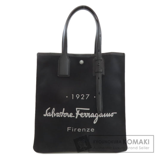 Salvatore Ferragamo logo Tote Bag Canvas LeatherLadies [Used]
