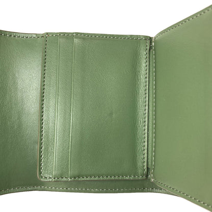 CELINE Triomphe Flap Tri-fold Bifold Wallet with Coin Pocket Calf Ladies [Used]