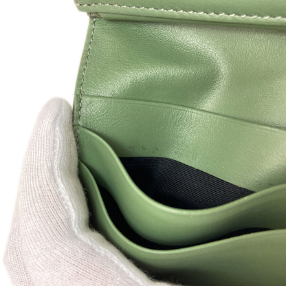 CELINE Triomphe Flap Tri-fold Bifold Wallet with Coin Pocket Calf Ladies [Used]