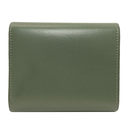 CELINE Triomphe Flap Tri-fold Bifold Wallet with Coin Pocket Calf Ladies [Used]