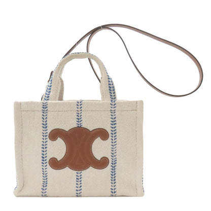 CELINE Cabas Small Thais 2WAY Handbag Calf Towel groundLadies [Used]
