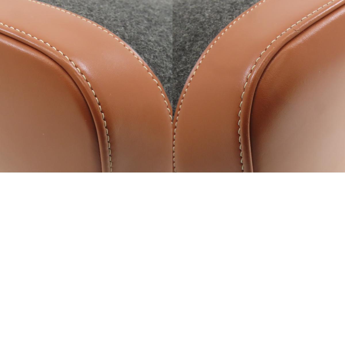CELINE Bucket Long Shoulder Shoulder Bag Felt CalfLadies [Used]