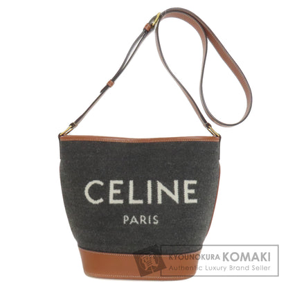 CELINE Bucket Long Shoulder Shoulder Bag Felt CalfLadies [Used]