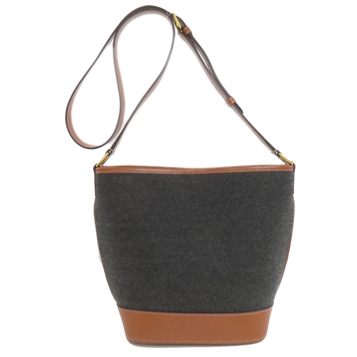 CELINE Bucket Long Shoulder Shoulder Bag Felt CalfLadies [Used]