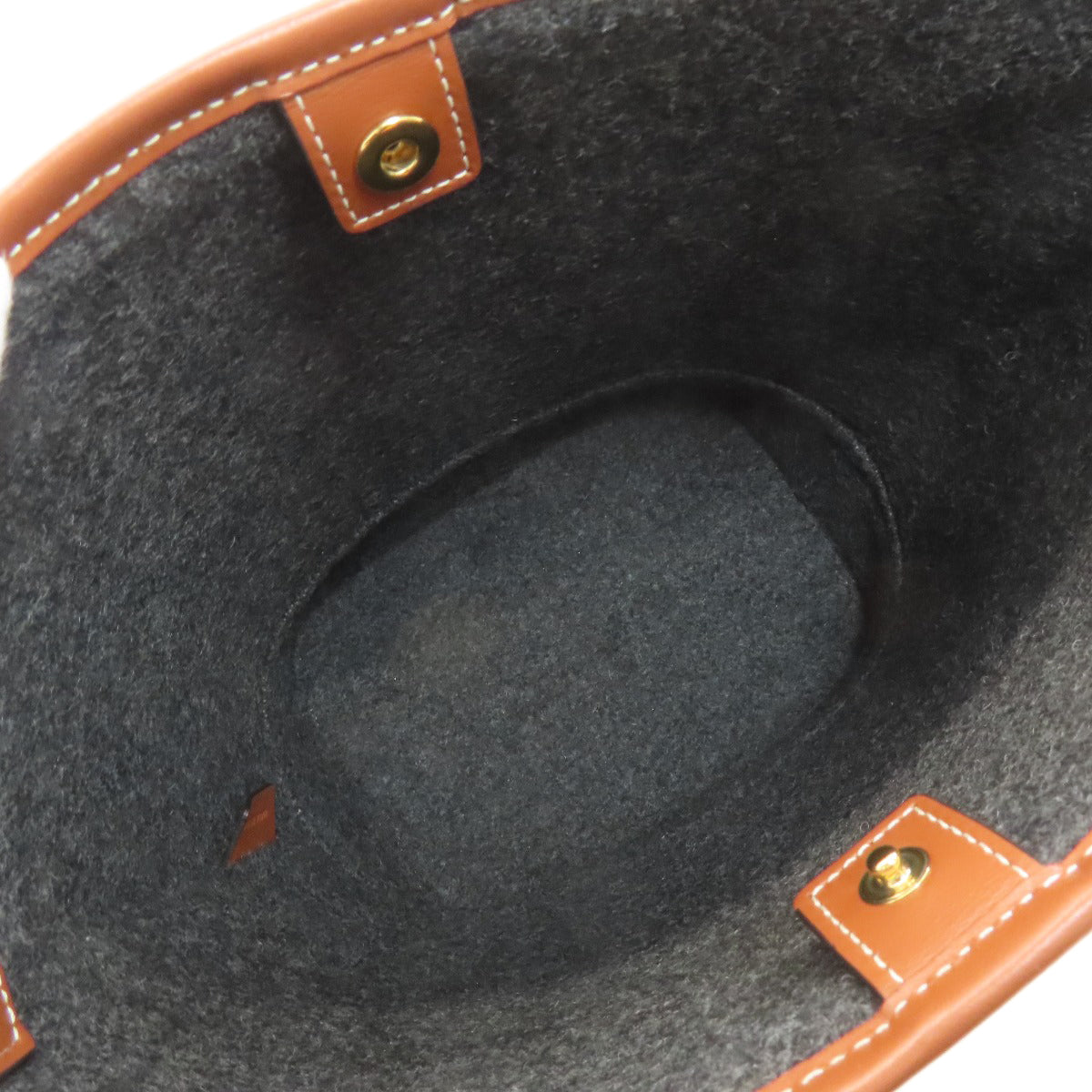 CELINE Bucket Long Shoulder Shoulder Bag Felt CalfLadies [Used]