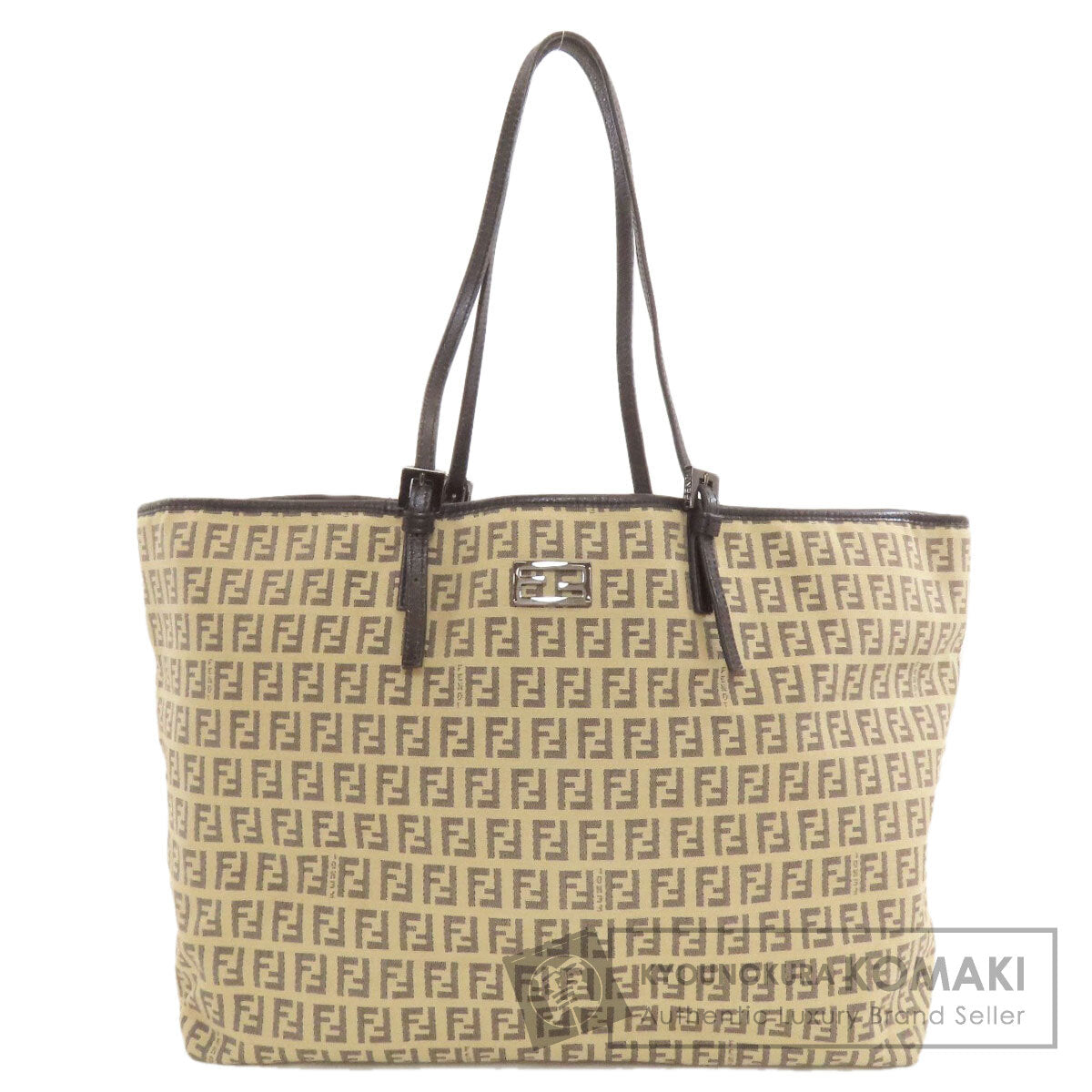 FENDI Zucca pattern Tote Bag Canvas LeatherLadies [Used]