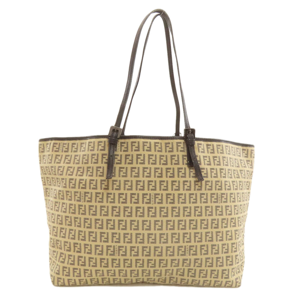 FENDI Zucca pattern Tote Bag Canvas LeatherLadies [Used]