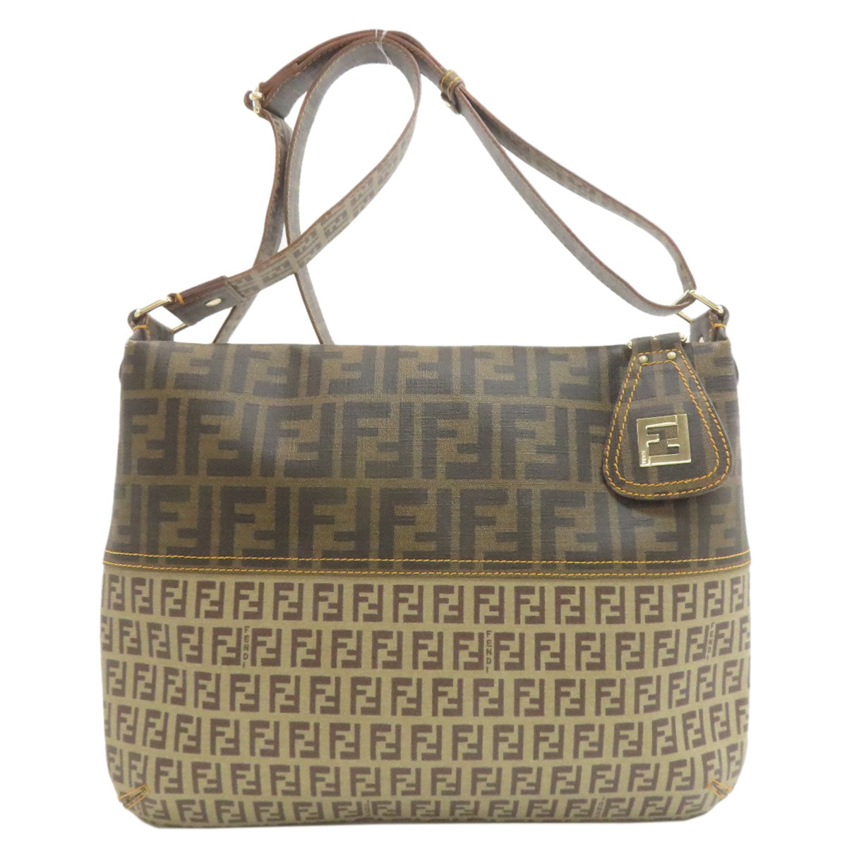 FENDI Zucca pattern Zucchino Shoulder Bag PVC Ladies [Used]