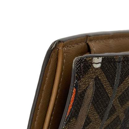 FENDI Zucca Pattern Tool Print Bifold Wallet with Coin Pocket PVC Ladies [Used]