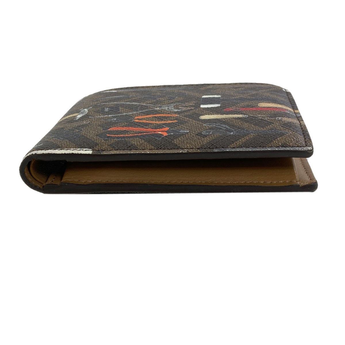 FENDI Zucca Pattern Tool Print Bifold Wallet with Coin Pocket PVC Ladies [Used]