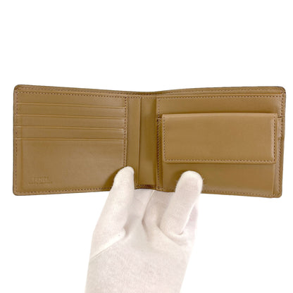 FENDI Zucca Pattern Tool Print Bifold Wallet with Coin Pocket PVC Ladies [Used]
