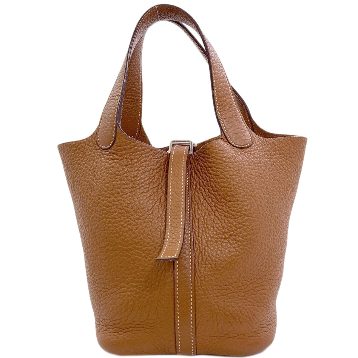 HERMES PicotinPM Gold SilverHardware Handbag Taurillon Clemence Ladies [Used]