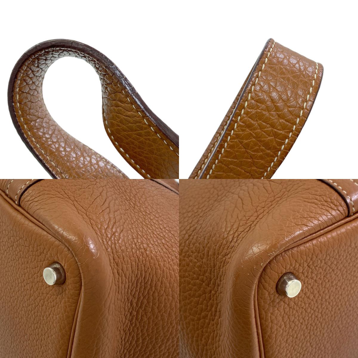 HERMES PicotinPM Gold SilverHardware Handbag Taurillon Clemence Ladies [Used]