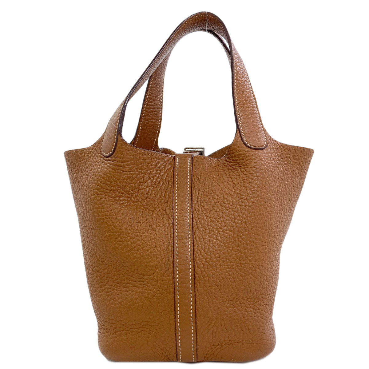 HERMES PicotinPM Gold SilverHardware Handbag Taurillon Clemence Ladies [Used]