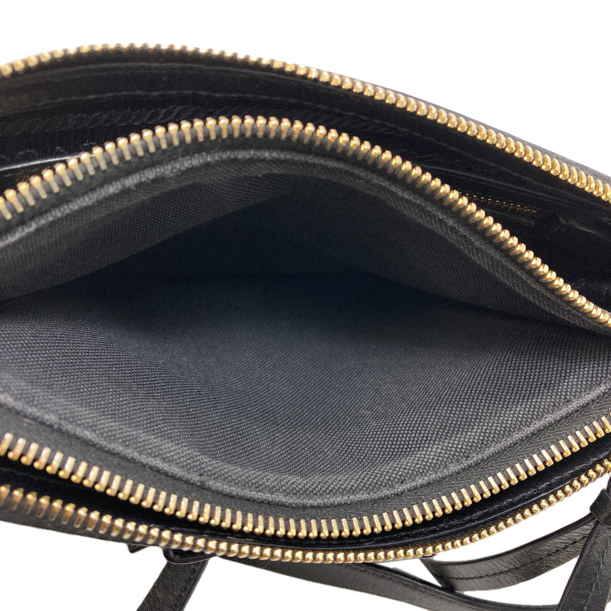 PRADA 1BH046 ribbon Shoulder Bag Canvas LeatherLadies [Used]
