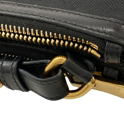 PRADA 1BH046 ribbon Shoulder Bag Canvas LeatherLadies [Used]