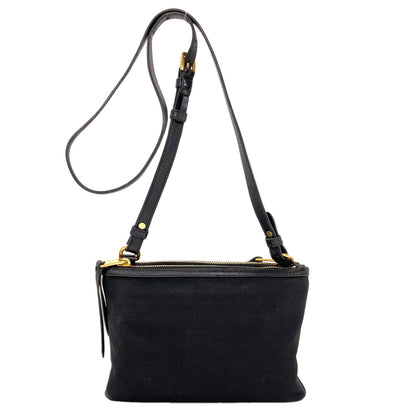 PRADA 1BH046 ribbon Shoulder Bag Canvas LeatherLadies [Used]