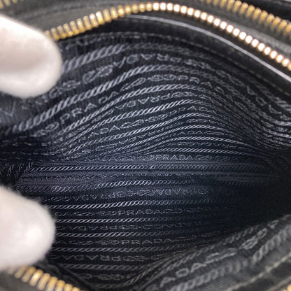 PRADA 1BH046 ribbon Shoulder Bag Canvas LeatherLadies [Used]