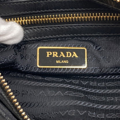 PRADA 1BH046 ribbon Shoulder Bag Canvas LeatherLadies [Used]