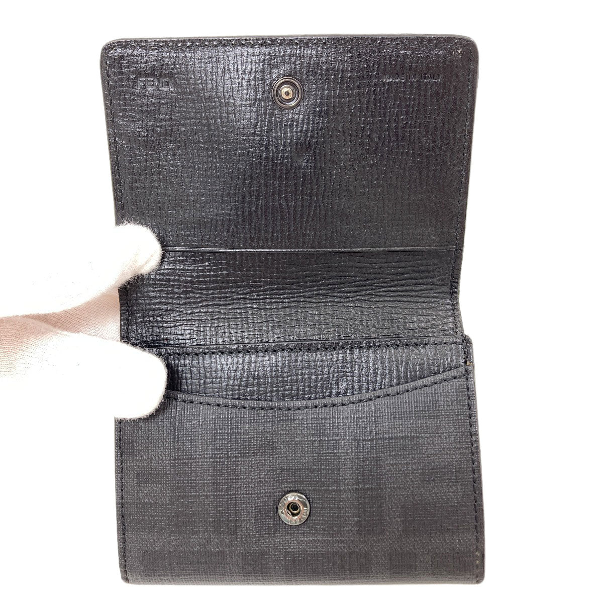 FENDI Zucca pattern Card Case PVC Ladies [Used]