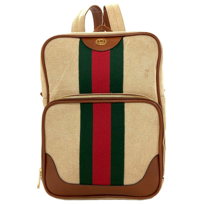 GUCCI 575063 Sherry line Backpack Â· Daypack Canvas Ladies [Used]