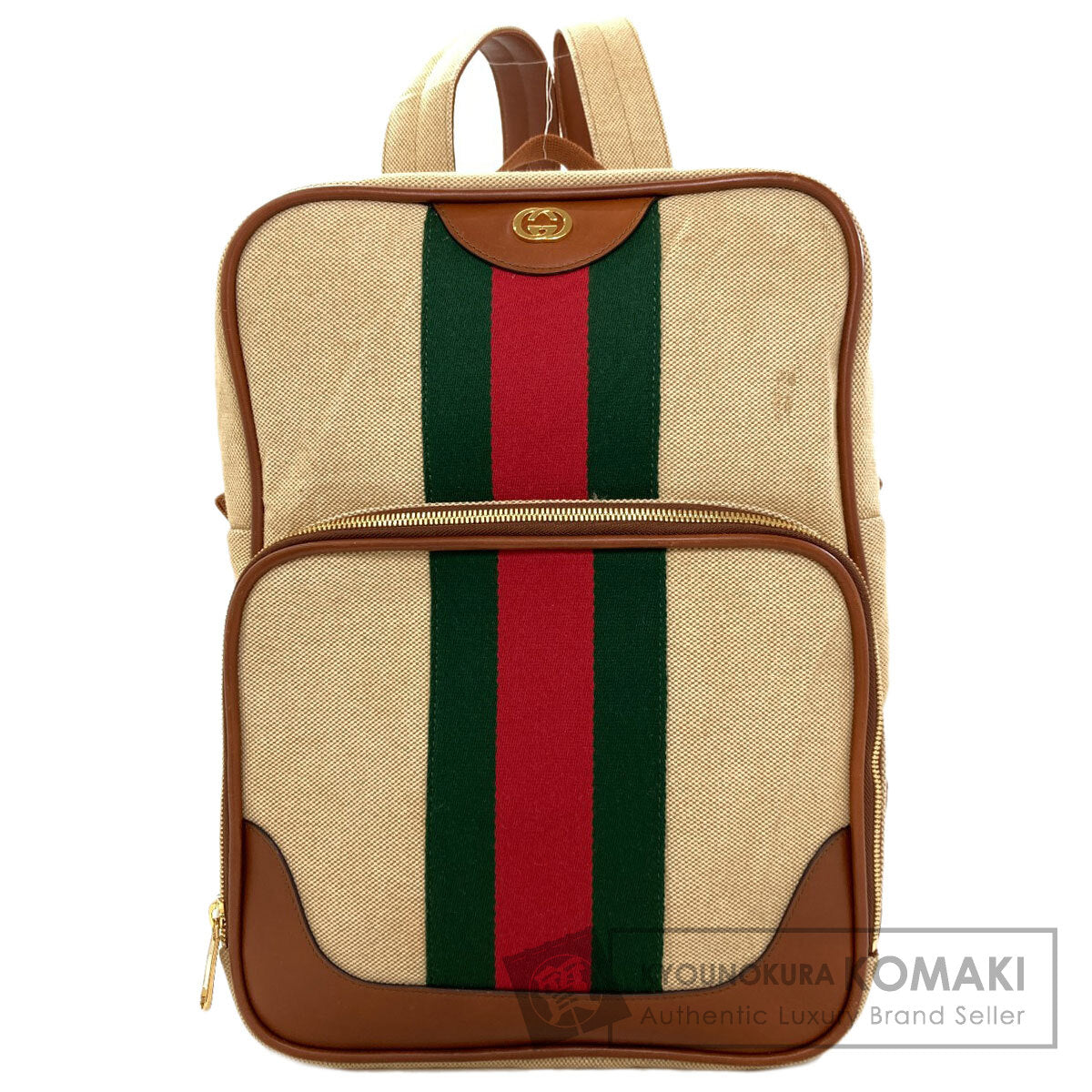 GUCCI 575063 Sherry line Backpack Â· Daypack Canvas Ladies [Used]